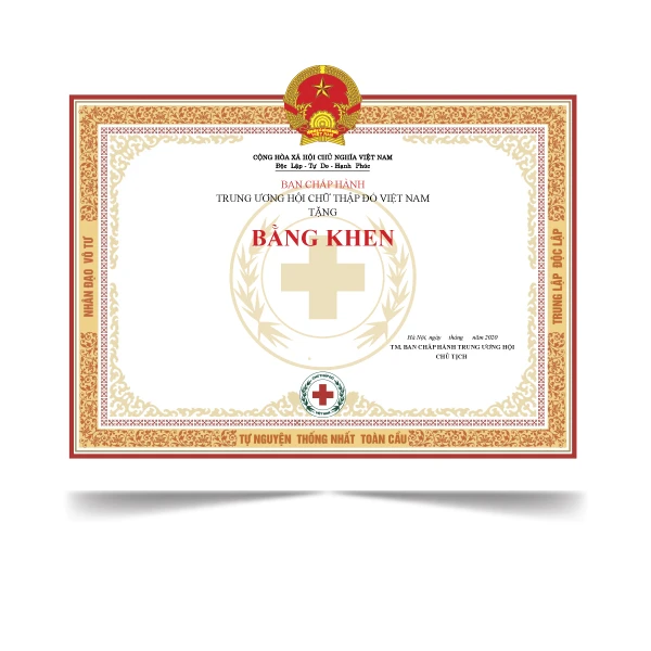 Bằng khen hội chữ thập đỏ