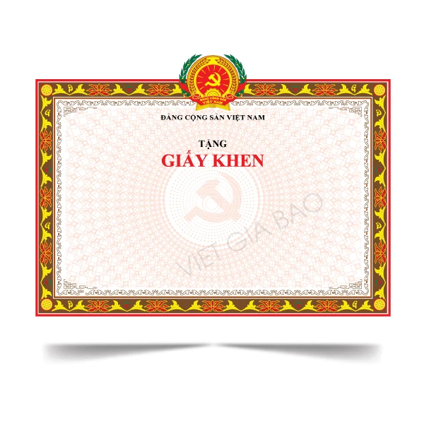 Thiết kế in giấy khen Đảng viên