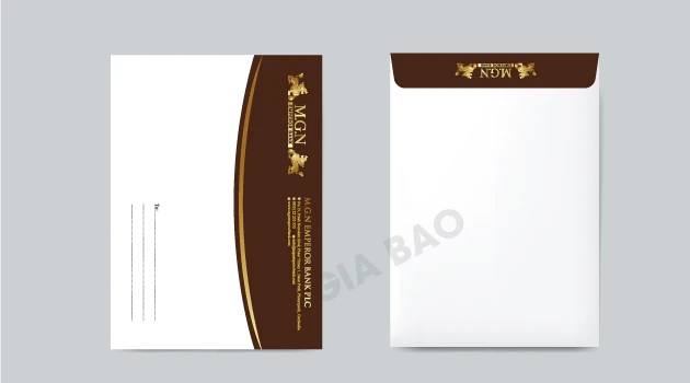 In bao thư 12x22cm in lấy gấp theo yêu cầu