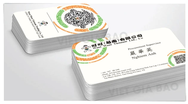 In card visit bằng giấy mỹ thuật lấy gấp