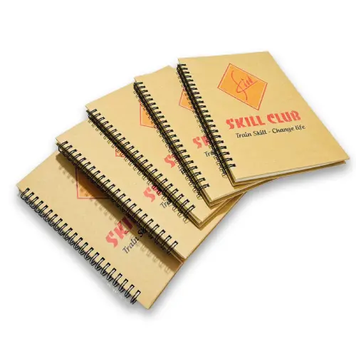 in sổ tay lò xo giấy kraft