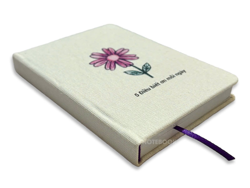 sổ tay bọc vải canvas in hoa theo yêu cầu kích thuớ A6