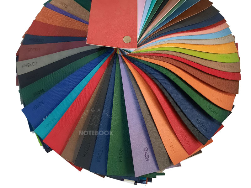 nguyên liệu da pucao cấp dùng làm sổ tay tại VGB