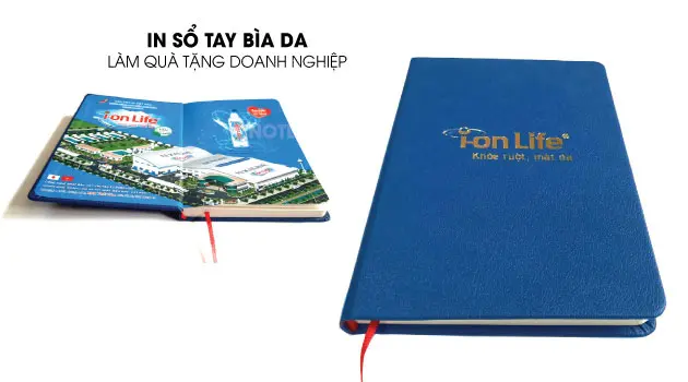 Sổ tay bìa da ép kim