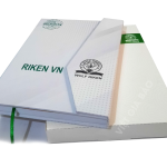 sổ bìa cứng giấy gập 3 in logo công ty số lượng lớn