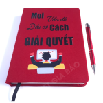 sổ bìa vải kaki in hình