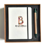 bộ sổ tay in logo bìa làm từ giấy kraft trắng