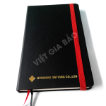 sổ da ép kim gắn thun màu cao cấp