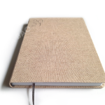 sổ da PU giả vải ép kim