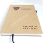 sổ bìa cứng giấy kraft in logo công ty