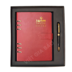 quà tặng sổ da ép kim logo